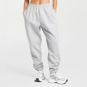 Gymshark Gray Training Fleece Joggers Elastic Waist Cuffed Sweatpants XS Women